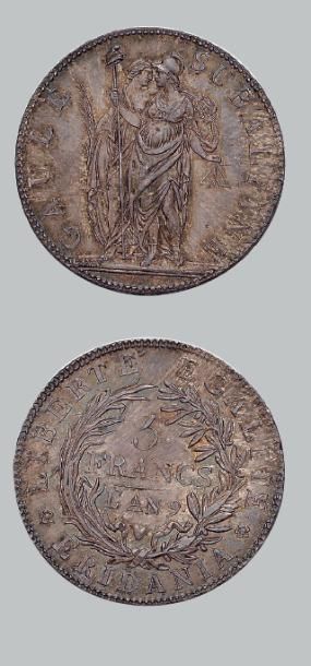null GAULE SUBALPINE (1800-1802) 5 francs. An 9 (1801). Turin.
L.M.N. 898. Super...