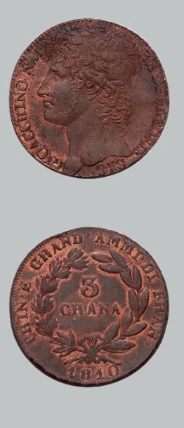 null Joachim Murat, 1re période (1808-1811) 3 grana, 2e type. 1810. Naples.
L.M.N....