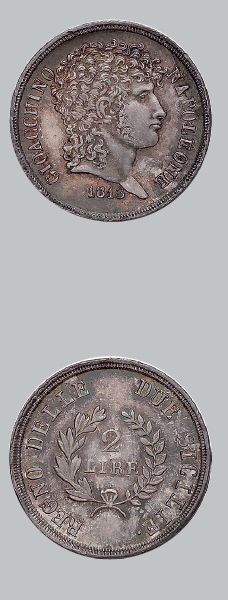 null 2 lire. 1813. Naples.
L.M.N. 1220. Presque superbe.