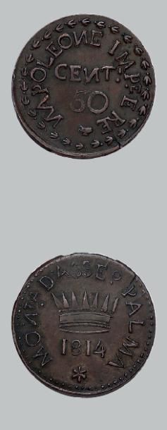 null SIÈGE de PALMA NOVA, Vénétie (Italie) 50 centesimi. 1814.
L.M.N. 1878. Supe...