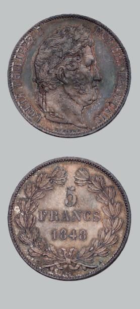 null 5 francs. 1848. Paris.
G. 678a. Superbe.