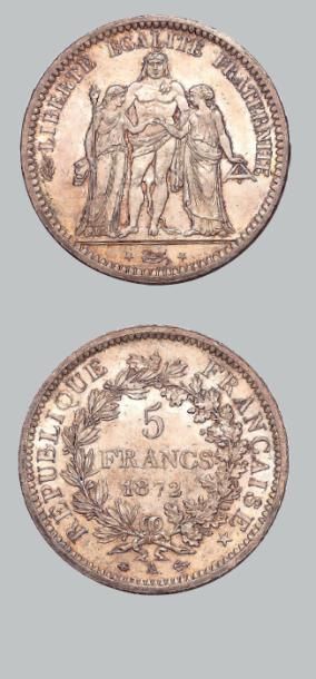 null TROISIÈME RÉPUBLIQUE (1871-1940) 5 francs Hercule. 1872. Paris. G. 745a. Su...