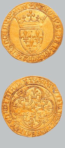 null HENRI VI (1422-1453)
Salut d'or. Amiens (agneau). 3,49 g.
D. 443A. Très bel...