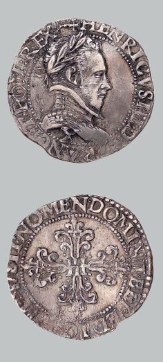 null HENRI III (1574-1589)
Demi franc au col plat. 1587. Amiens.
D. 1131. TTB.