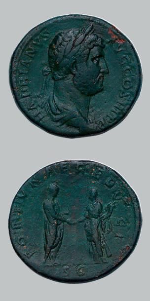 null Sesterce: 4 exemplaires. Trajan (48-117) - Hadrien (117-138) - Maximin (235-238...