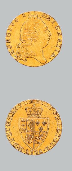 null George III ( 1760-1820)
Guinée d'or. 1798.
Fr. 356. TTB à superbe.