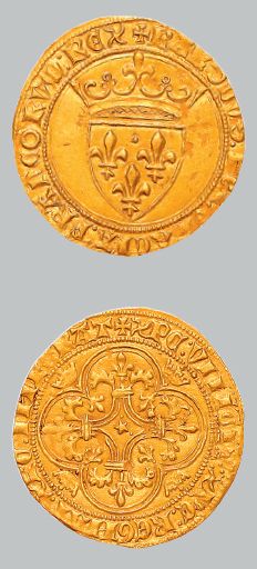 null Écu d'or à la couronne. 3,95 g. Toulouse.
Écu de France couronné.
R/ Croix fleurdelisée...