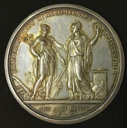 null * Consulat - Médaille d'encouragement et de récompenses à l'industrie par Duvivier,...