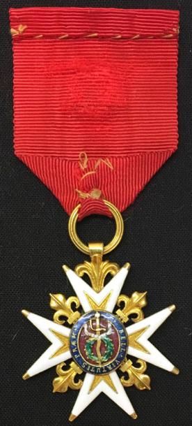 null * Ordre de Saint-Louis, Règne de Louis XVI, croix de chevalier en or et émail,...