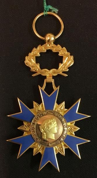 null Ordre national du Mérite, étoile d'officier, modèle de luxe en or, les bras...