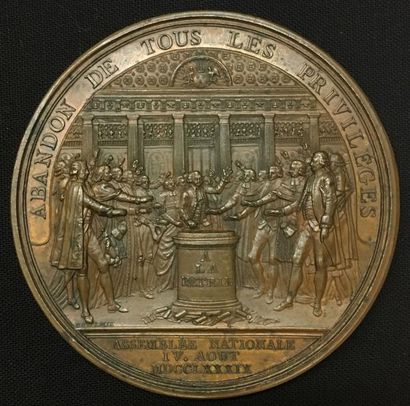 null * Assemblée nationale constituante de 1789, médaille commémorative de l'abolition...