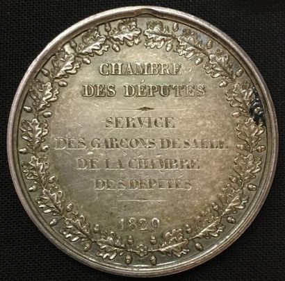 null * Chambre des Députés, service des garçons de salle, 1829, médaille par de Puymaurin...