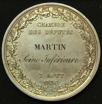 null * Chambre des Députés, session de 1830, médaille d'identité par Gayrard et Caqué,...