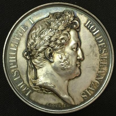null * Chambre des Députés, session de 1833, médaille d'identité par Caqué, en argent,...