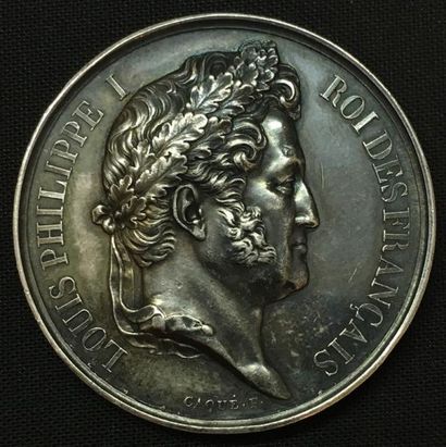 null * Chambre des Députés, session de 1835, médaille d'identité par Caqué, en argent,...
