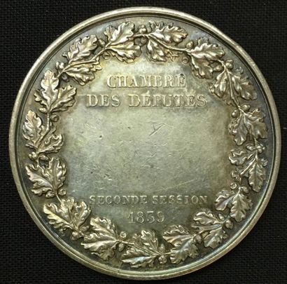 null * Chambre des Députés, seconde session de 1839, médaille d'identité par Caqué,...