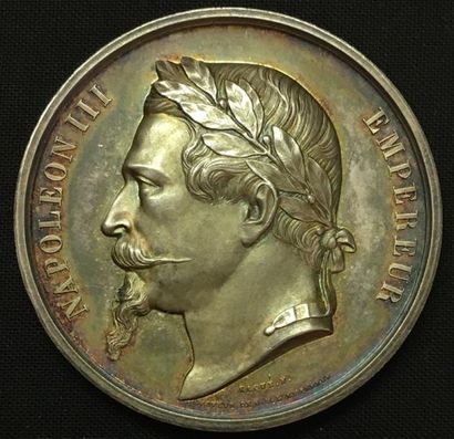 null * Corps législatif, session de 1862, médaille d'identité par Caqué, en argent,...