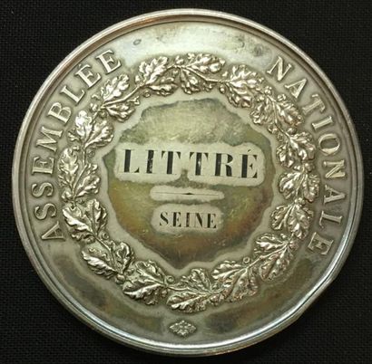 null * Assemblée nationale, 1871, médaille d'identité en argent, d'après la composition...