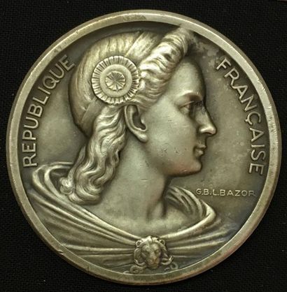 null * Assemblée Nationale, 1951, médaille d'identité par Bazor, en argent, sur l'avers...