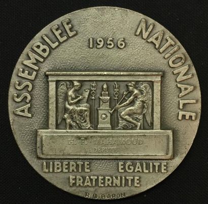 null * Assemblée nationale, 1956, médaille d'identité par Georges Guiraud et Roger...