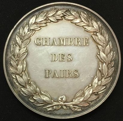 null * Chambre des Pairs, troisième type de 1842 par Depaulis, en argent, sur l'avers...