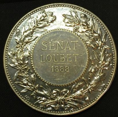 null * Sénat, médaille d'identité, type de 1888 par Maximilien Bourgeois, en vermeil,...