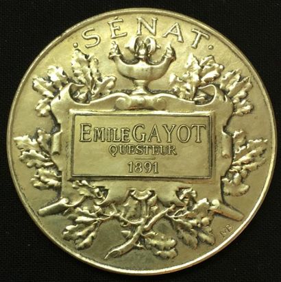 null * Sénat, médaille d'identité, type de 1891 par Maximilien Bourgeois, avers identique...