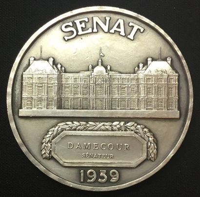 null * Sénat, médaille d'identité, type de 1939 par Georges Crouzat, en argent, sur...