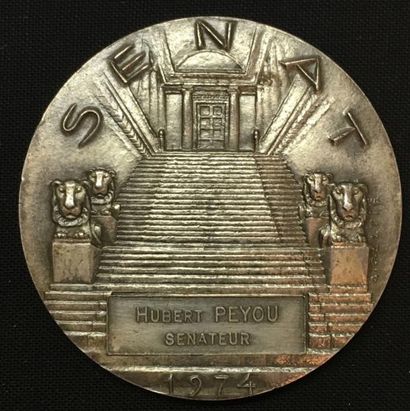 null * Sénat, médailles d'identité, type de 1974 par Marcel Renard et André Galtié,...