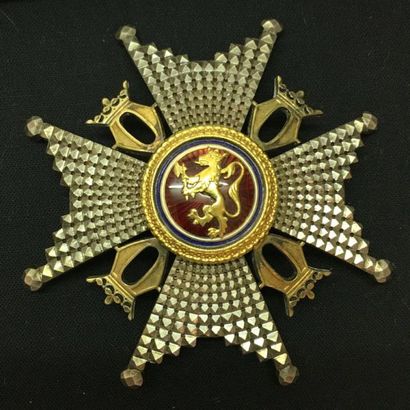 NORVÈGE Ordre de Saint-Olaf, fondé en 1847, plaque de commandeur du type en usage...