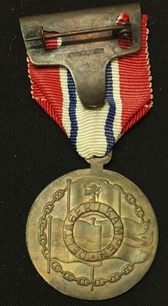 NORVÈGE * Médaille de la Participation 1940-1945, premier type en bronze par Torstrup,...