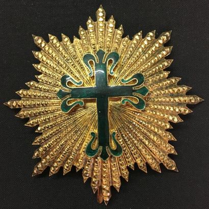 PORTUGAL Ordre militaire de Saint Benoit d'Aviz, fondé en 1162, plaque de grand-croix...