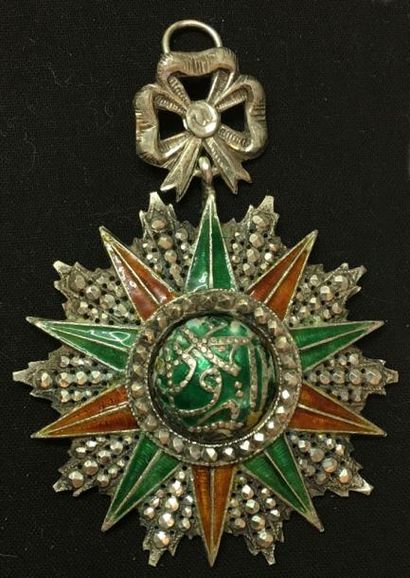 TUNISIE * Ordre du Nichan al Iftikhar, fondé vers 1835, bijou de grand-croix au chiffre...