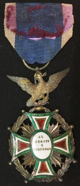 null Mexique - Ordre de Notre-Dame de Guadalupe, fondé en 1822, croix de chevalier...