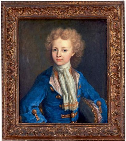 Ecole Anglaise du XVIIIe siècle Portrait de jeune garçon
Deux huiles sur toile, rentoilées,...