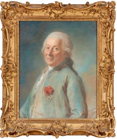 École FRANÇAISE du XVIIIe siècle Portrait du marquis de Gribeauval (1715-1789)
Pastel.
60...