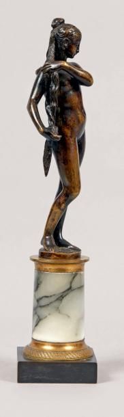 null Vénus sortant de l'eau
Statuette en bronze dépatiné.
Début du XVIIe siècle,...