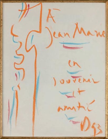 Olivier DEBRE (1920-1999) Sans titre, 1993
Encre au pinceau, signée des initiales...