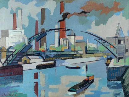 Jean VIOLLIER (1896-1985) Le pont de Bercy, 1960
Huile sur toile, signée et datée...