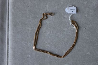 null Collier articulé en or jaune 750 millièmes à maillons carrés imbriqués supportant...