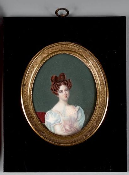 E. BIGARNE (active au XIXe siècle) Portrait de Mlle Désiré Raoul Rochette, née Antoinette...
