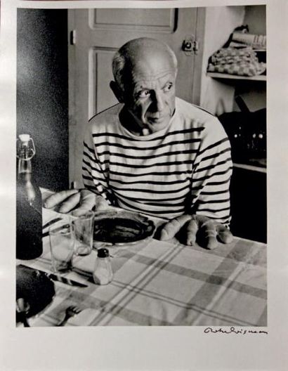 Robert Doisneau (1912-1994) Picasso aux petits pains
Tirage argentique sur papier...