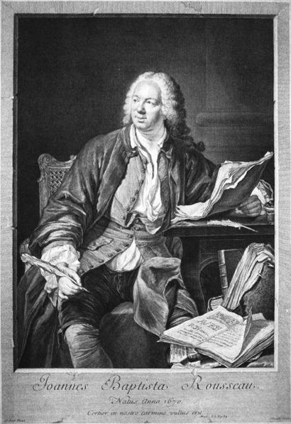 Jean DAULLE Jean-Baptiste Rousseau, poète, burin d'après Aved (F.-D. 360 iii/iii),...