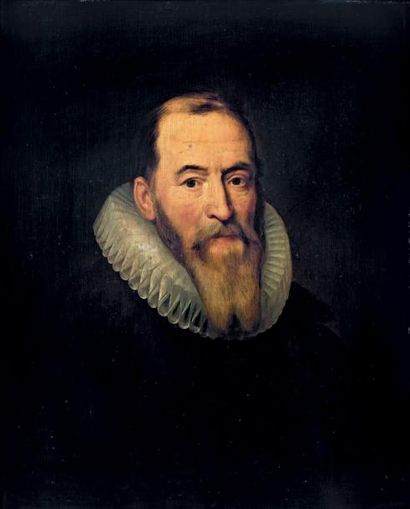 Attribué à Michiel Janz Van MIEREVELT (1567-1641) Portrait d'homme à la fraise
Huile...