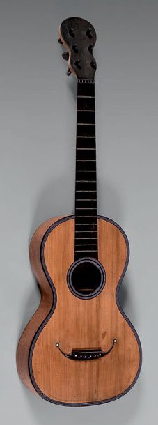 null Guitare romantique de Collin.
Vers 1830.
Diapason: 61,3 cm
Largeur du sillet:...