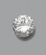 null Diamant rond de taille brillant sur papier pesant: 1,47 ct.