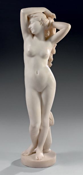 Charles Alphonse GUMERY (1827-1871) Femme sortant du bain, les mains dans les cheveux
Statue...