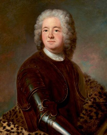 Attribué à Louis-Richard François DUPONT de MONTFRIQUET (1734-1765) 
Portrait d'homme...