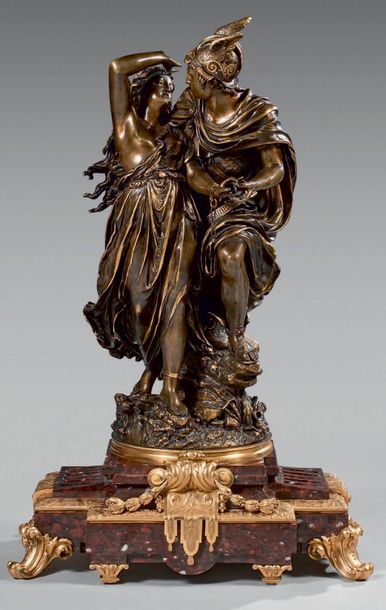Jean-Louis GREGOIRE (1840-1890) 
Persée et Andromède
Grand groupe tournant en bronze...