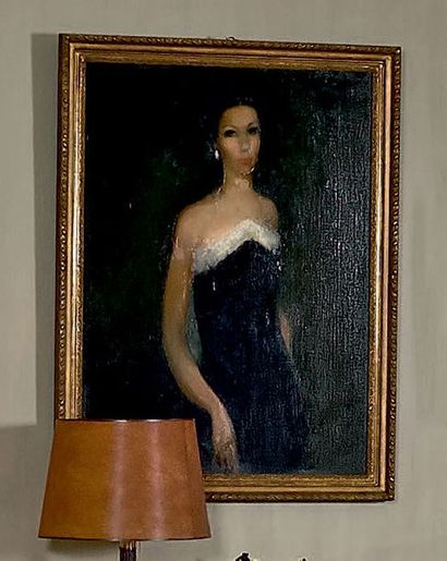 Ricardo ZAMORANO (né en 1924) Portrait de Madame Rhein
Huile sur toile monogrammée...